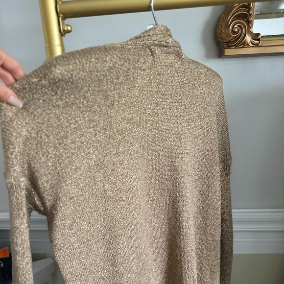 Gold ✨ shimmer lurex cardigan | Michael Kors | Gold Clasp | party sweater - Picture 6 of 7
